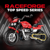 1:8 Red Power-Cruiser Motorcycle Building Kit | Mechanical Building Kits | BrickRoyal