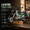 1:8 Retro Trail Motorcycle Building Kit | Mechanical Building Kits | BrickRoyal