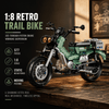 1:8 Retro Trail Motorcycle Building Kit | Mechanical Building Kits | BrickRoyal