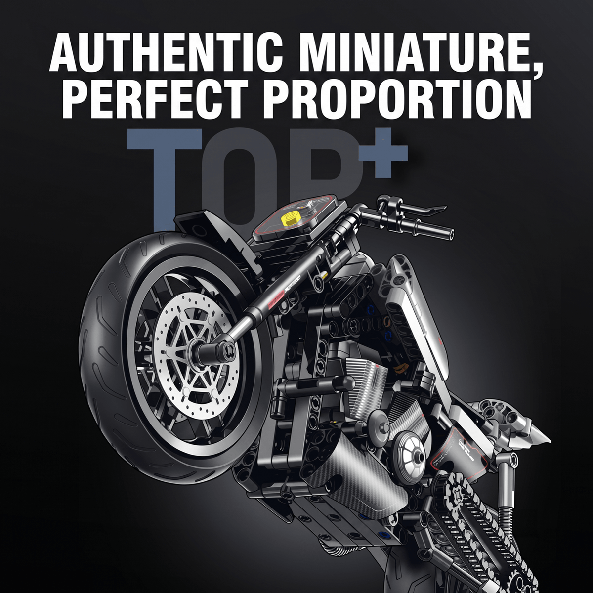 1:8 Street Tracker Motorcycle Building Kit | Mechanical Building Kits | BrickRoyal