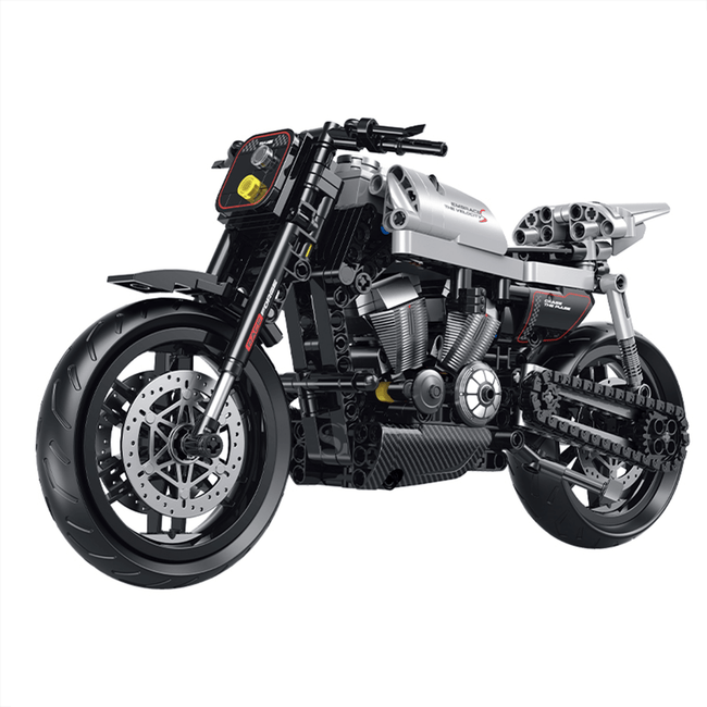 1:8 Street Tracker Motorcycle Building Kit | Mechanical Building Kits | BrickRoyal