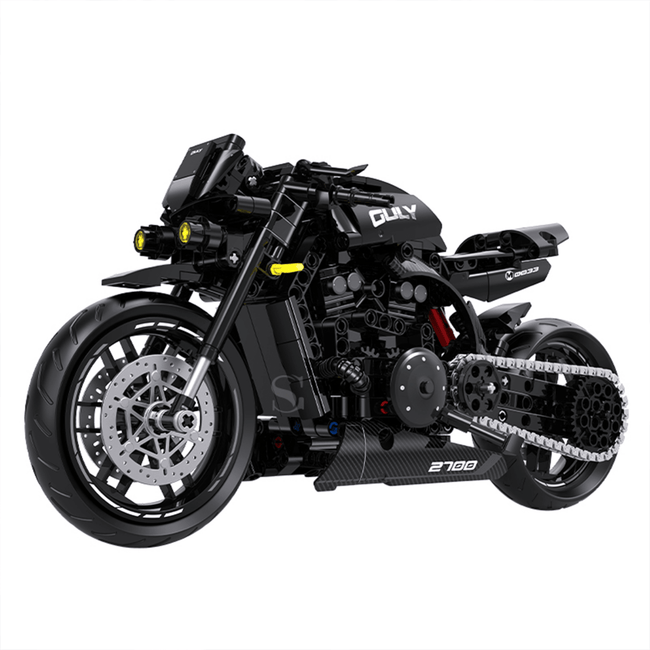 1:8 Streetfighter Motorcycle Building Kit | Mechanical Building Kits | BrickRoyal