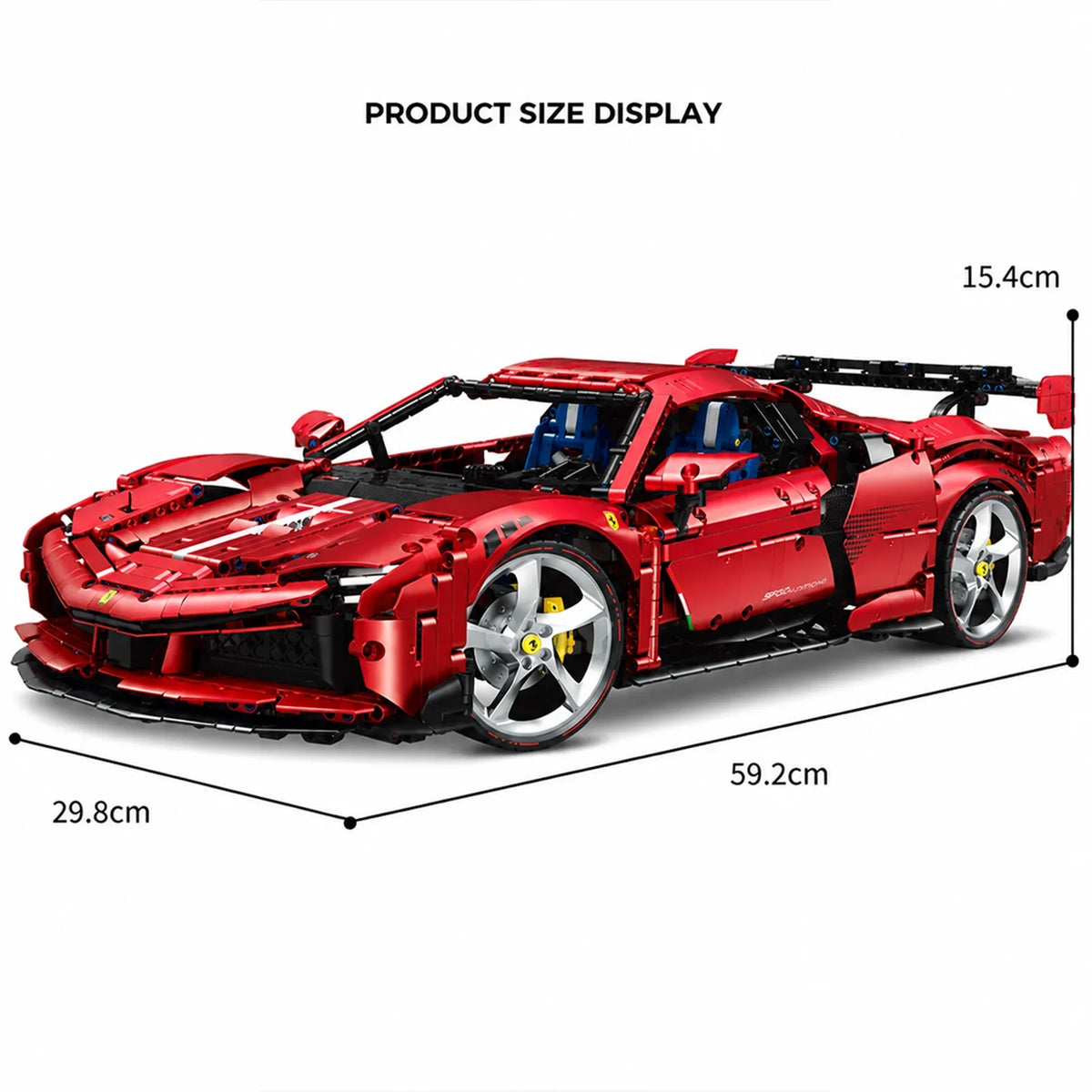 1:8 Concept Supercar Building Set Electroplated Red