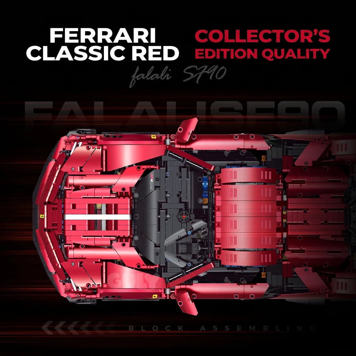 1:8 Concept Supercar Building Set Electroplated Red