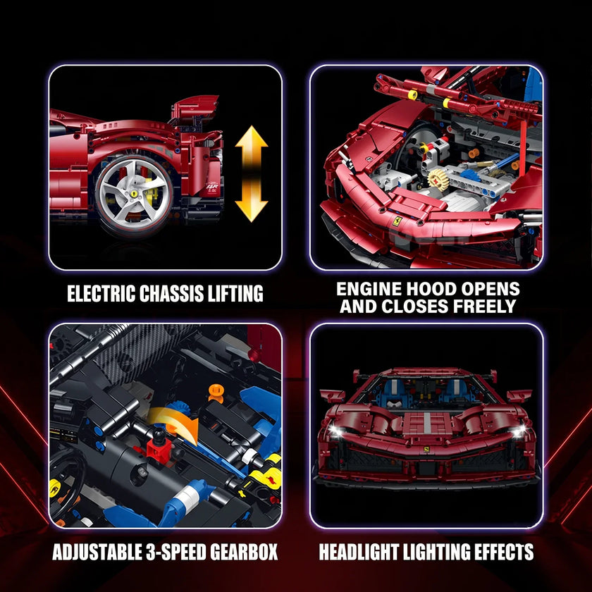 1:8 Concept Supercar Building Set Electroplated Red