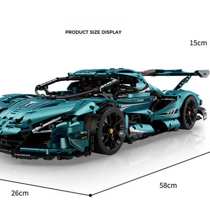 1:8 Concept Supercar Building Set — Teal