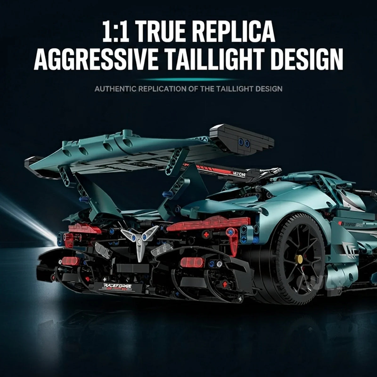 1:8 Concept Supercar Building Set — Teal