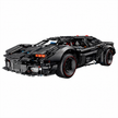 A 3,927-piece 1:8 armored concept supercar in matte frosted black with butterfly doors, a retractable roof module and steering linkage, RC-upgradeable. 