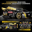 1:8 Concept Hypercar Building Set — Matte Black & Gold