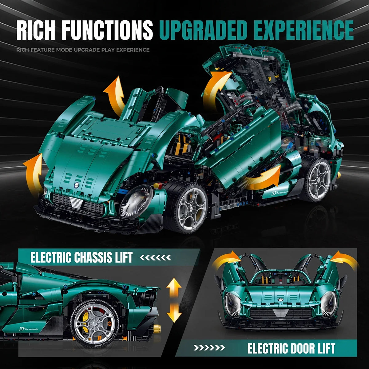 1:8 Concept Supercar Building Set — British Green