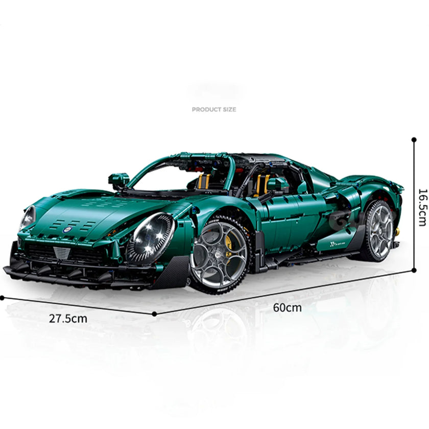 1:8 Concept Supercar Building Set — British Green