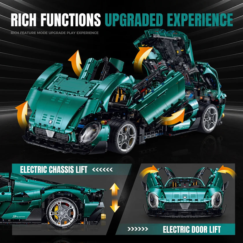 1:8 Concept Supercar Building Set — British Green