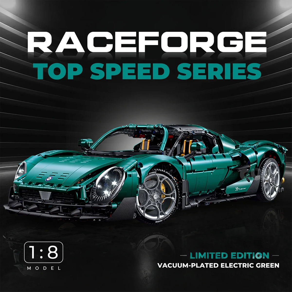 1:8 Concept Supercar Building Set — British Green