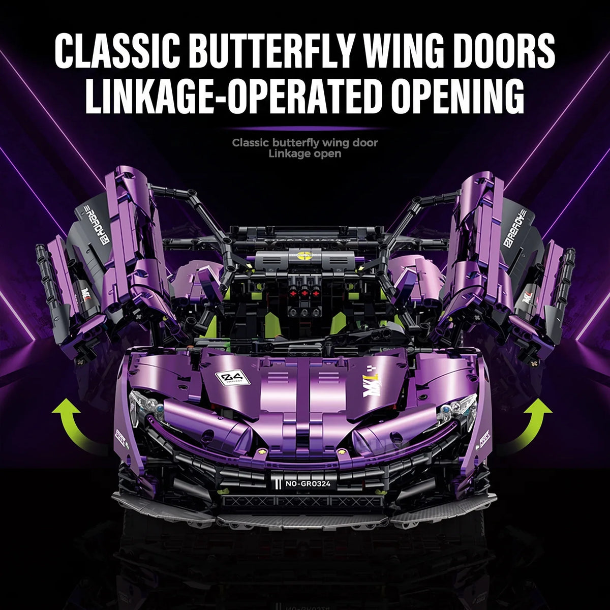 1:8 Concept Supercar Building Set — Electroplated Purple