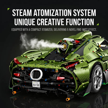 1:8 Concept Supercar Building Set — Metallic Green