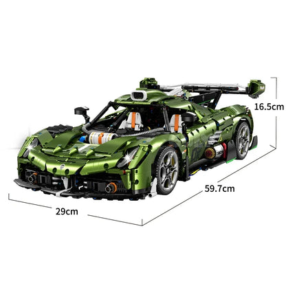 1:8 Concept Supercar Building Set — Metallic Green
