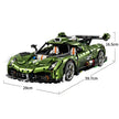 1:8 Concept Supercar Building Set — Metallic Green