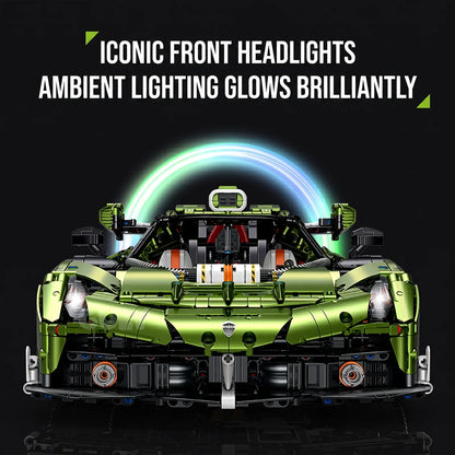 1:8 Concept Supercar Building Set — Metallic Green
