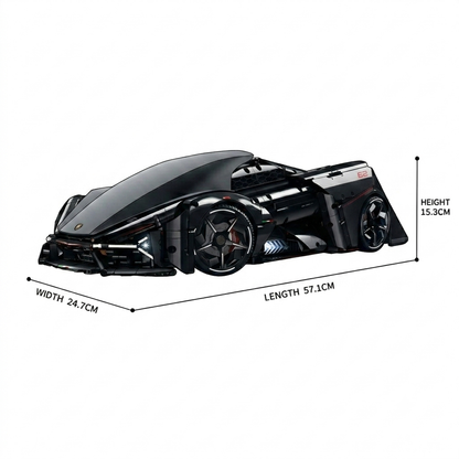1:8 Concept Supercar Building Set — Samurai Black BR10644