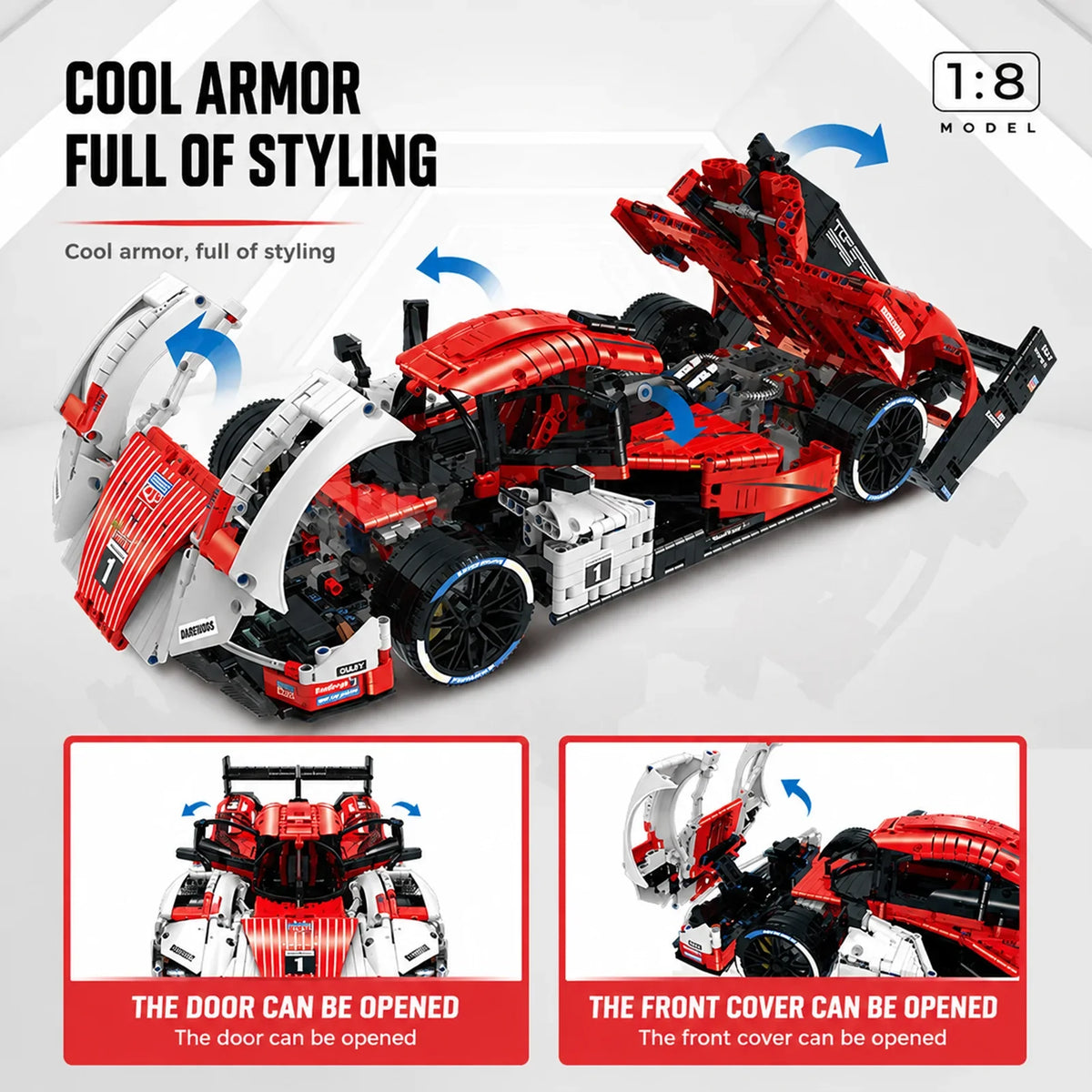 1:8 Endurance Racing Hypercar — Red White
