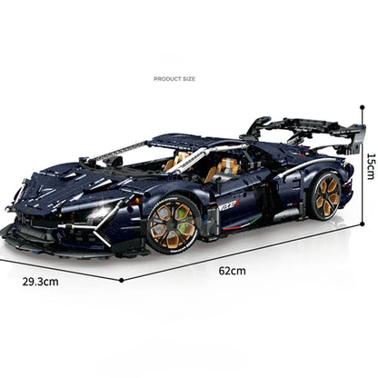 1:8 Starry Blue Concept Supercar Building Set