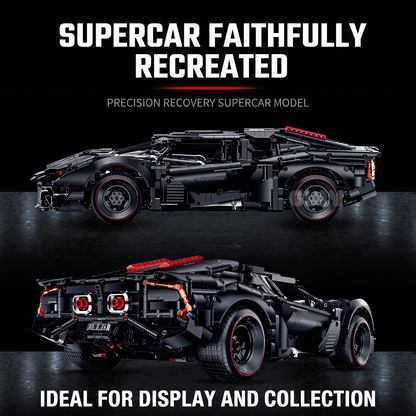 Armored 1:8 Concept Supercar — Matte Black