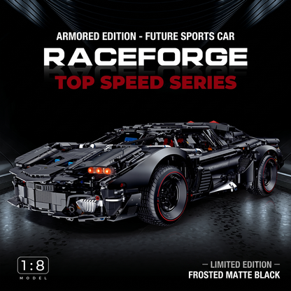 Armored 1:8 Concept Supercar — Matte Black