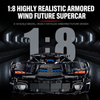Armored 1:8 Concept Supercar — Matte Black