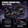 Armored 1:8 Concept Supercar — Matte Black
