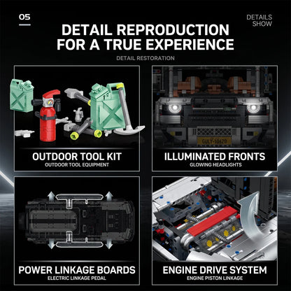1:8 Starry Blue Concept Supercar Building Set