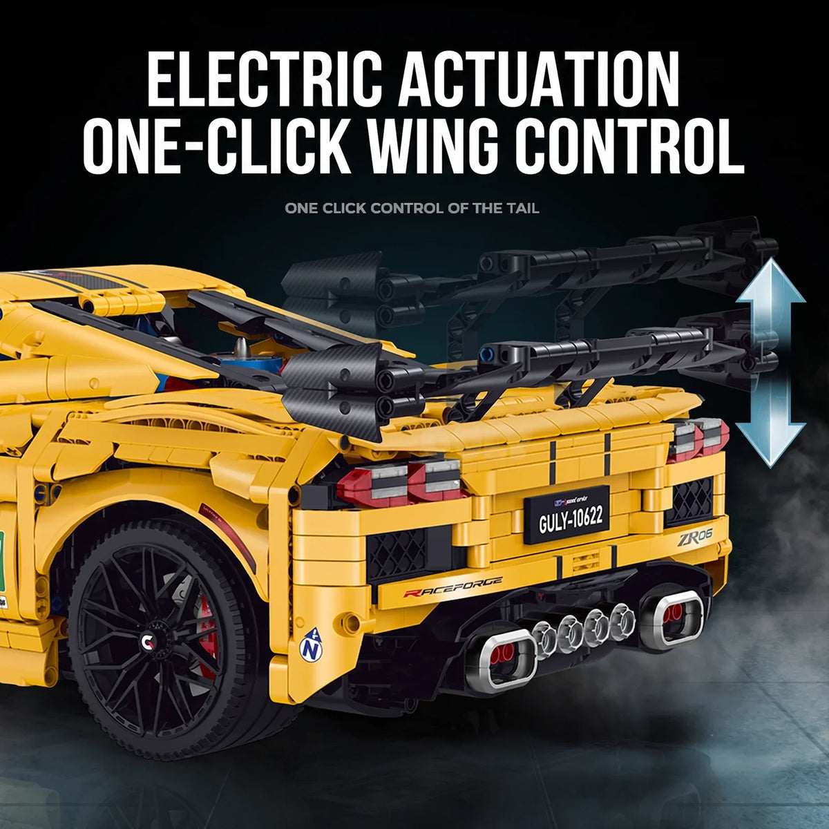 1:8 Track Concept Supercar Building Set — Yellow