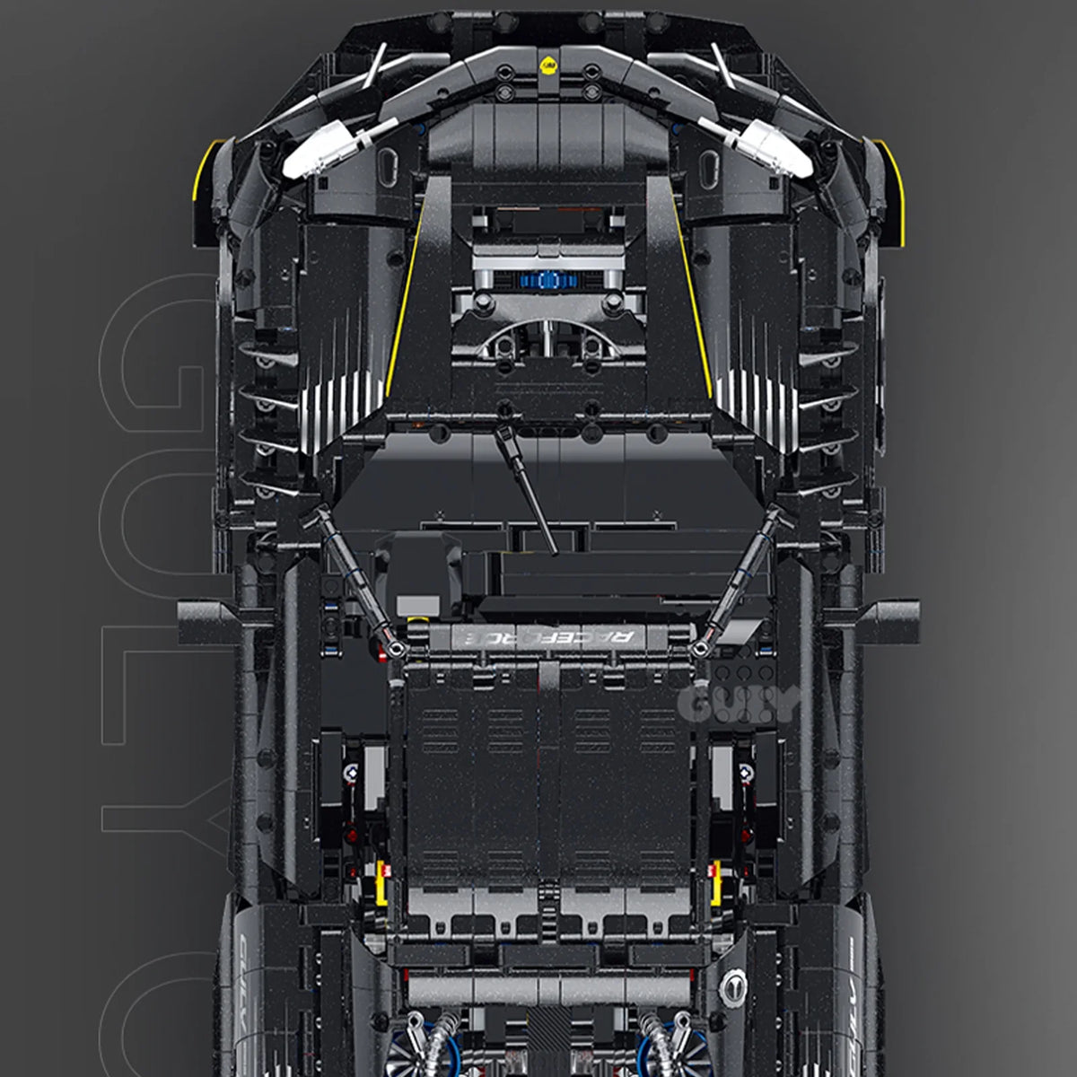 1:8 Track Supercar Building Set — Meteorite Black