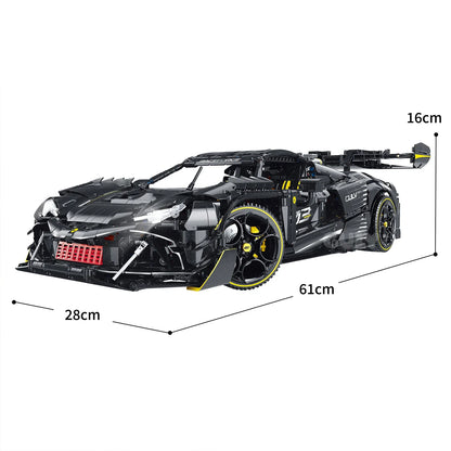1:8 Track Supercar Building Set — Meteorite Black