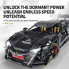 1:8 Track Supercar Building Set — Meteorite Black