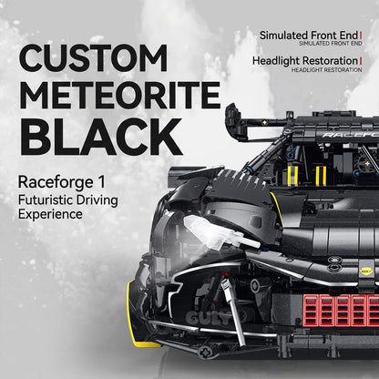 1:8 Track Supercar Building Set — Meteorite Black
