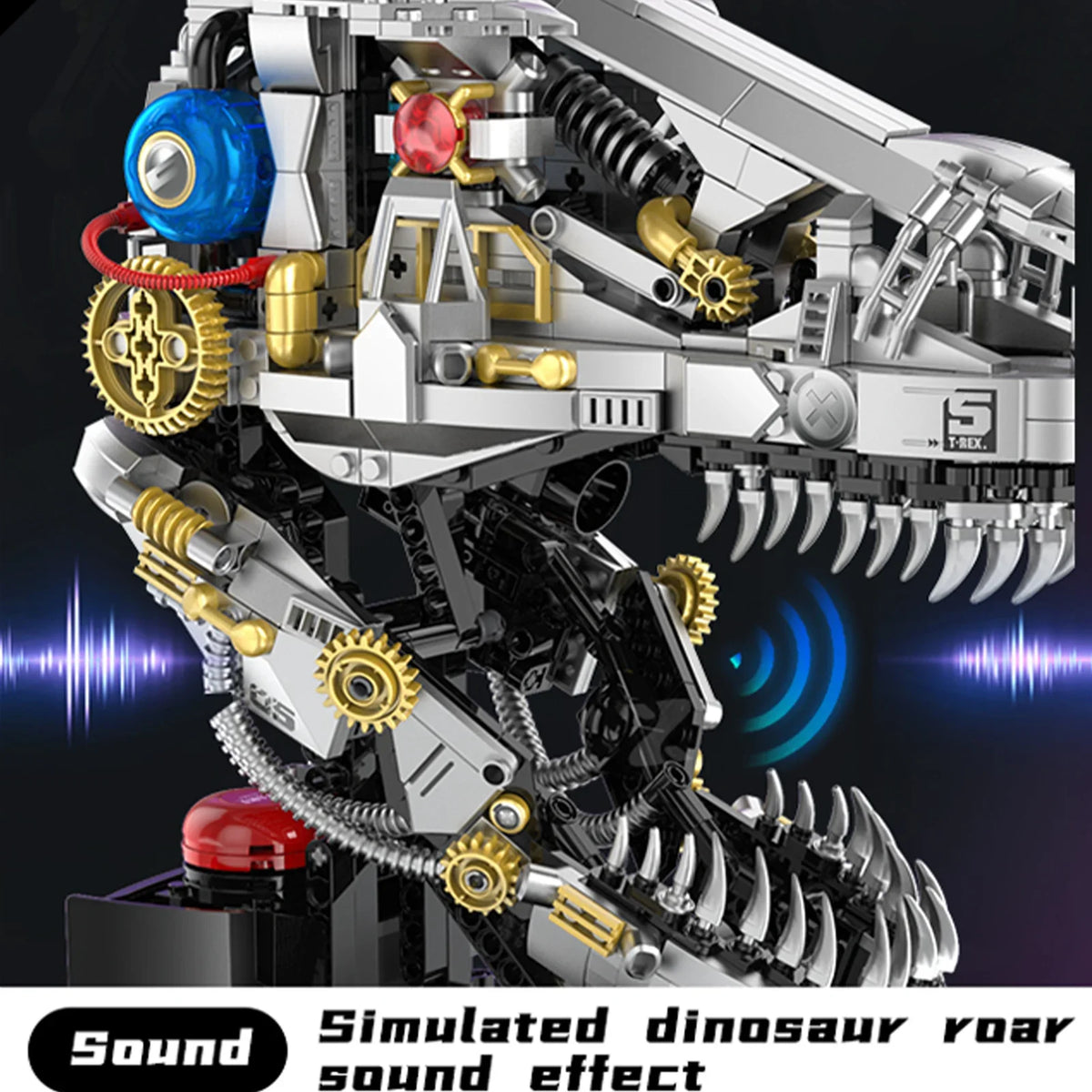 Motorized T-Rex Skull Building Kit