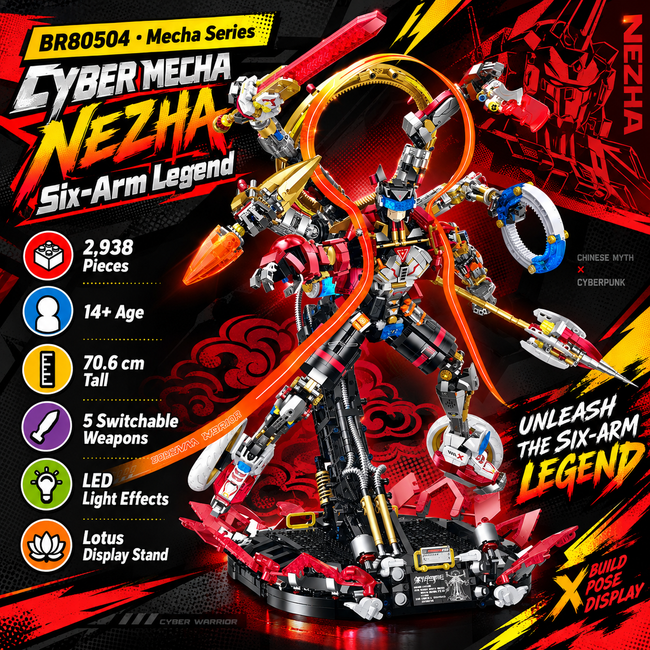 Cyberpunk Nezha Six-Arm Mecha