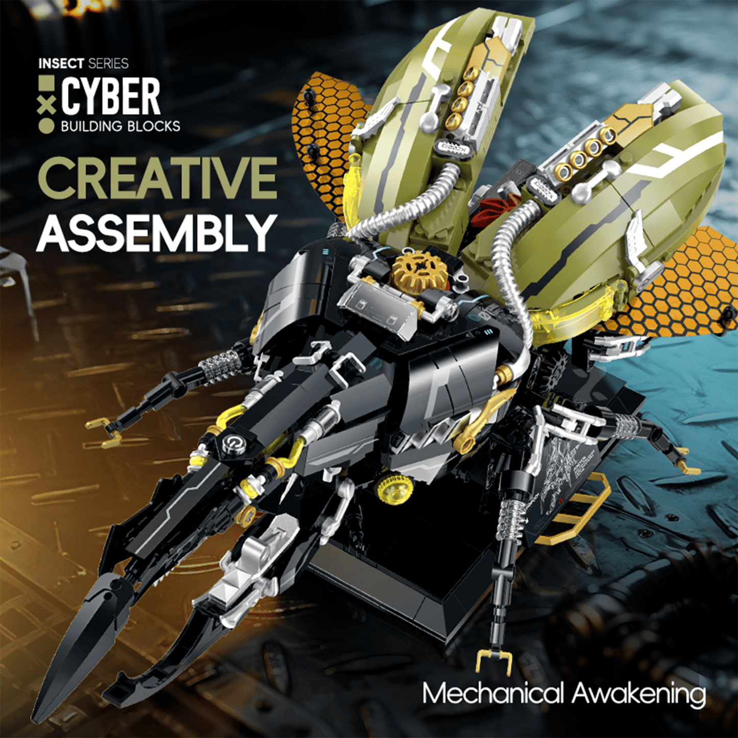 Mechanical Hercules Beetle Building Set