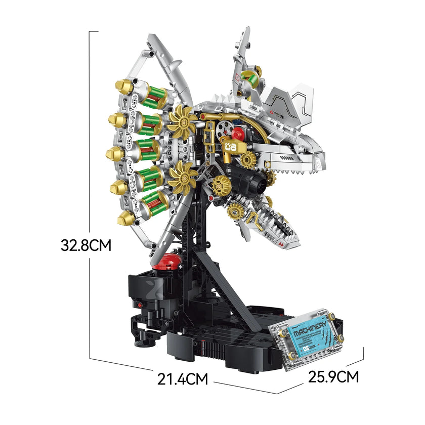 Motorized Dilophosaurus Skull Building Kit