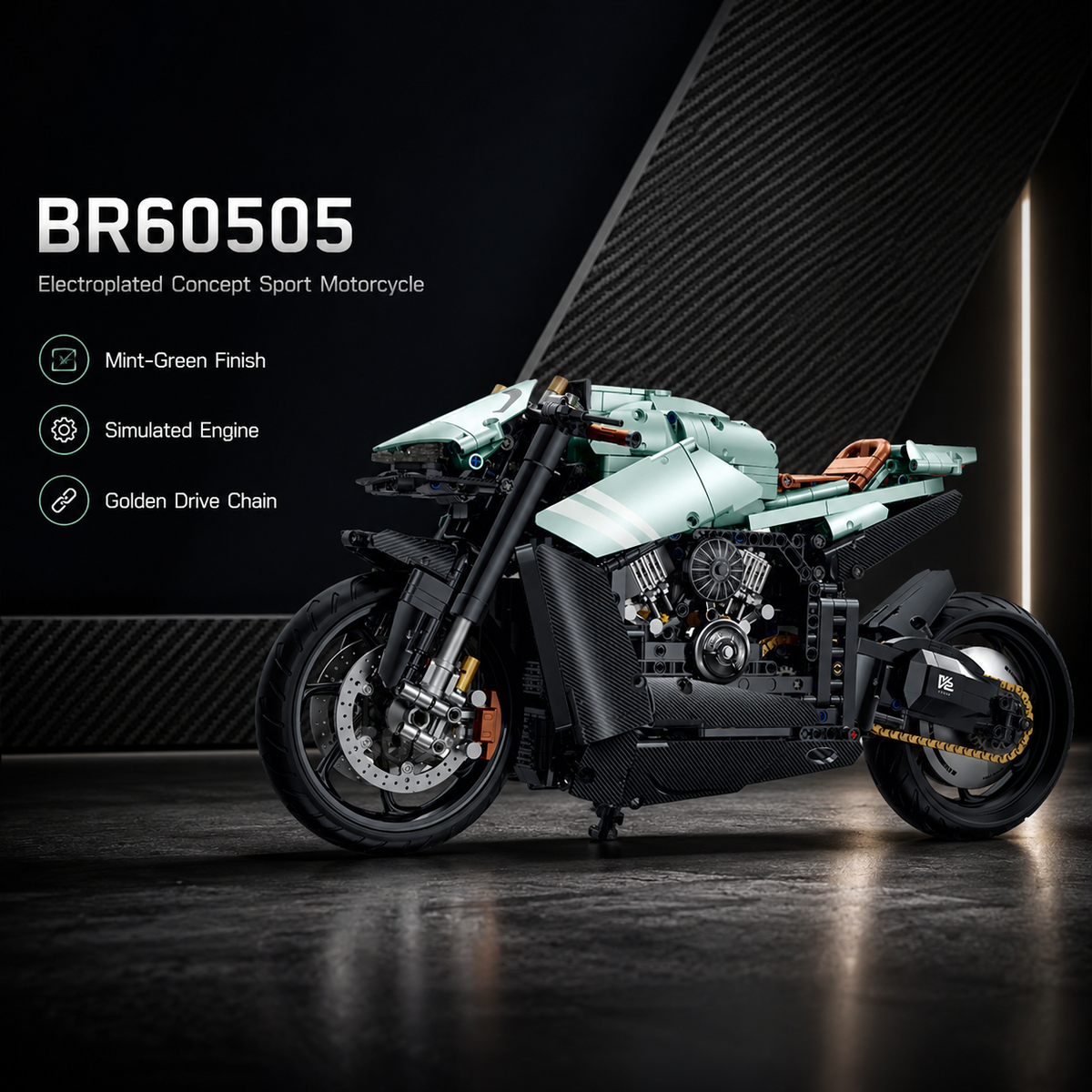 1:5 Electroplated Concept Sport Motorcycle Building Set