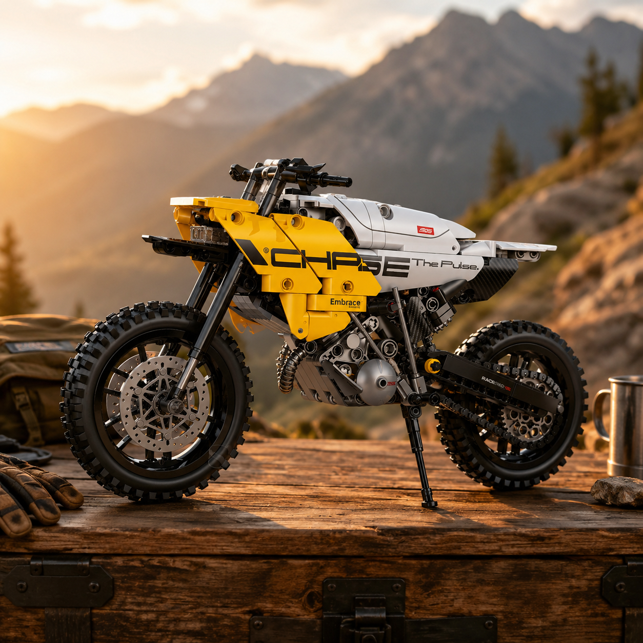 1:8 Off-Road Enduro Motorcycle Building Kit