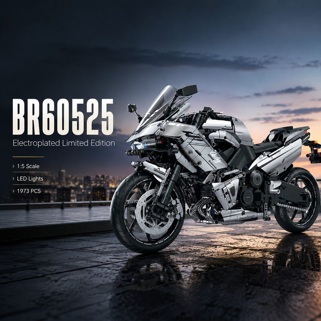 1:5 Electroplated Hyper-Sport Motorcycle Building Kit