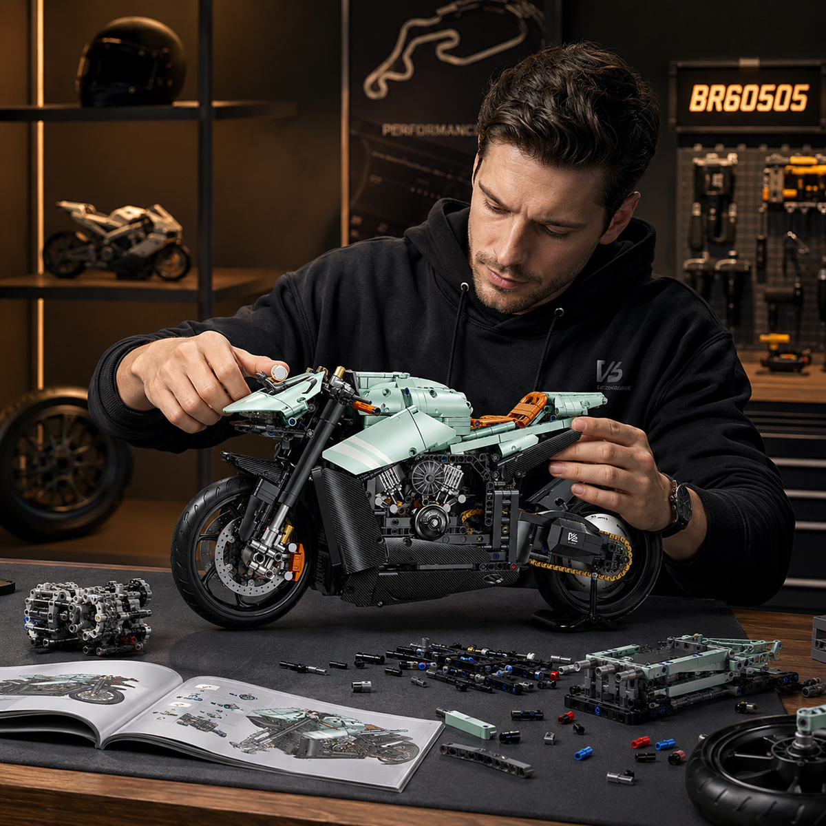 1:5 Electroplated Concept Sport Motorcycle Building Set