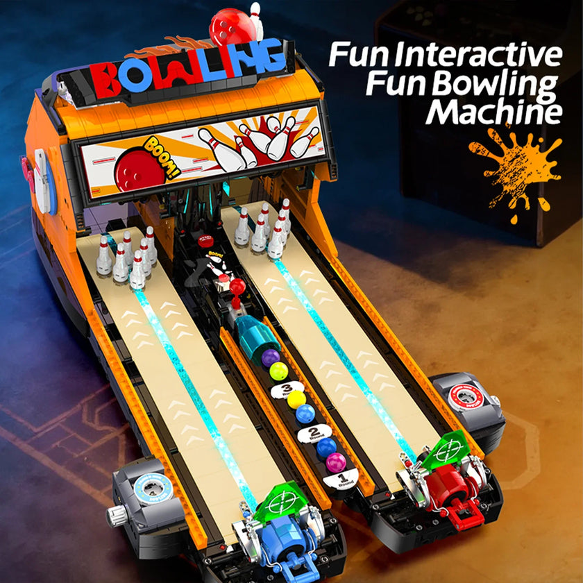 Motorized Two-Lane Bowling Table Building Blocks