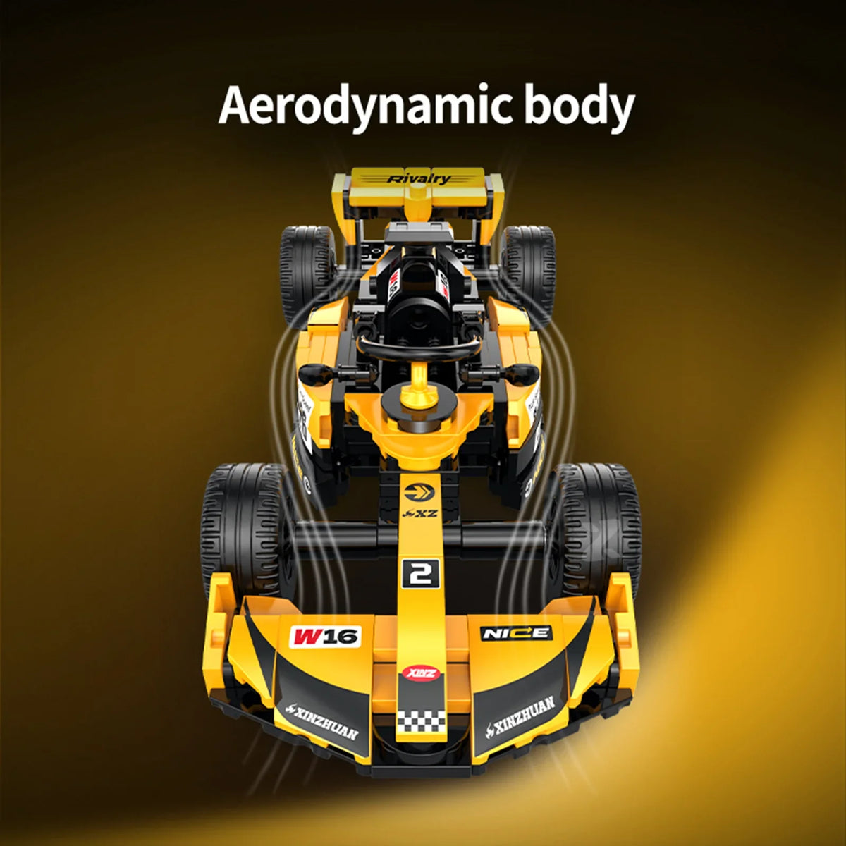 Formula Racing Car Building Set — Yellow/Black