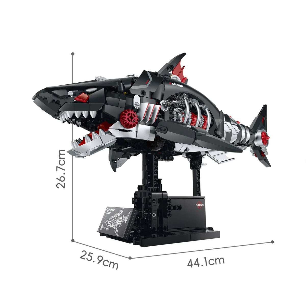 Cyberpunk Mechanical Shark Building Blocks