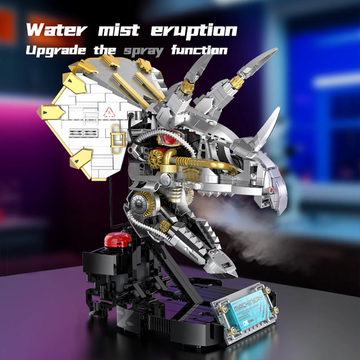 Motorized Triceratops Skull Building Kit