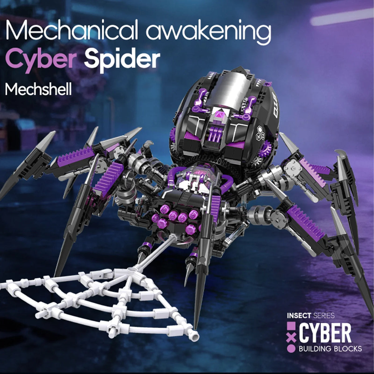 Cyberpunk Mechanical Spider Building Blocks