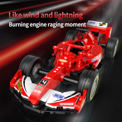 Formula Racing Car Building Set — Classic Red