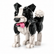 Border Collie Brick Model – Poseable Dog with Wagging Tail Building Set